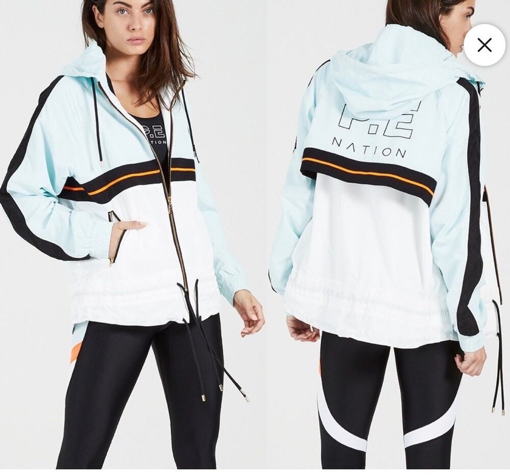 $229 PE Nation Man Up Jacket
Size XS light blue jacket
